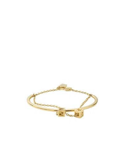 Fendi Faces Bracelet In Gold