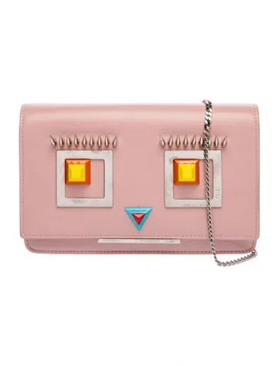 Pre-owned Fendi Faces Shoulder Bag In Pink