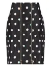 Fendi Falena Dots Printed Mini Skirt In Black