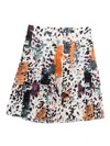Fendi Moth-print Silk Midi Skirt Clothing In Multi