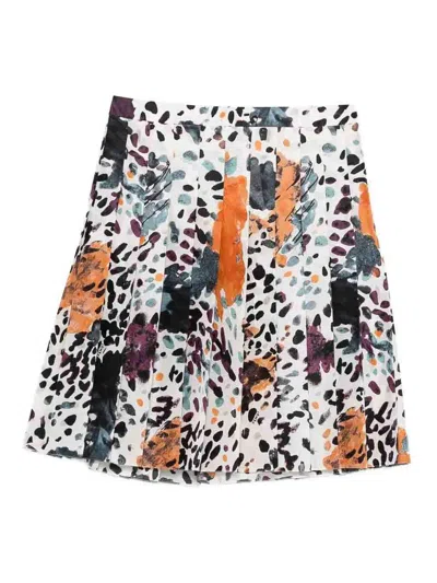 Fendi Falena Print Skirt In Metallic