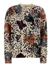 Fendi Wool And Cashmere Moth-print Pullover Clothing In Multi
