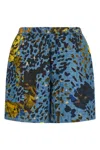 Fendi Elasticated-waist Print Shorts In Blue