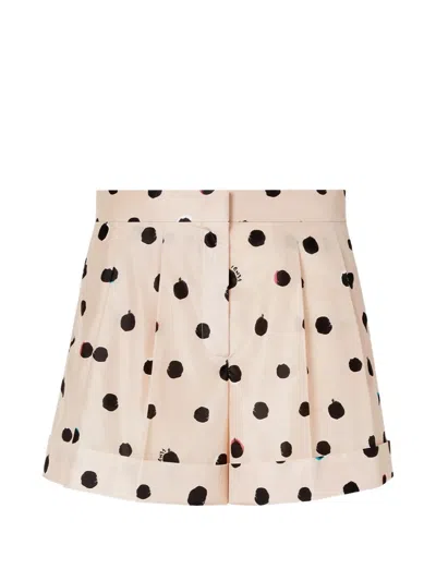 Fendi Falena Shorts In Neutral