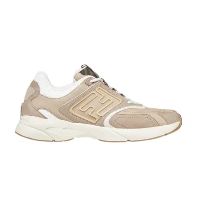 Pre-owned Fendi Faster Trainer 'beige' In Tan