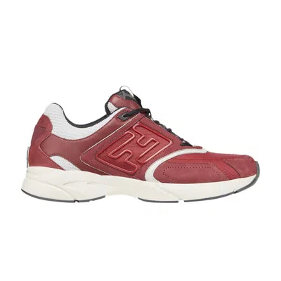 Pre-owned Fendi Faster Trainer 'burgundy' In Red