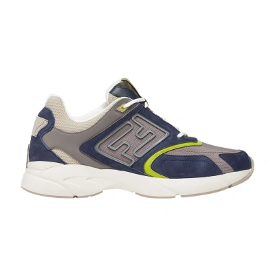 Pre-owned Fendi Faster Trainer 'navy Carbon Wasabi' In Blue