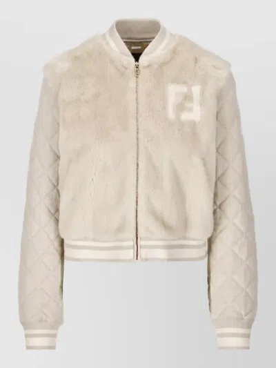 Fendi Faux Fur Coat In Pink