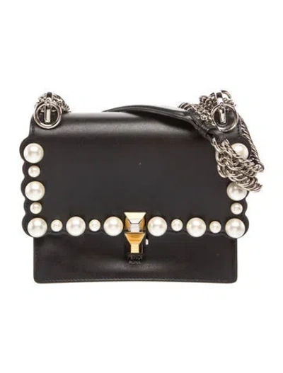 Pre-owned Fendi Faux Pearl Kan I In Blue