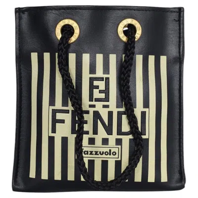 Pre-owned Fendi Fazzuolo Mini Satchel, 1980-1989 In Black