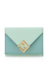 Fendi F-diamond Trifold Wallet In Blue