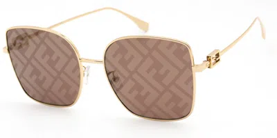 Fendi Fe 40013u 30g Women's Sunglasses Gold Size 59 In Multi