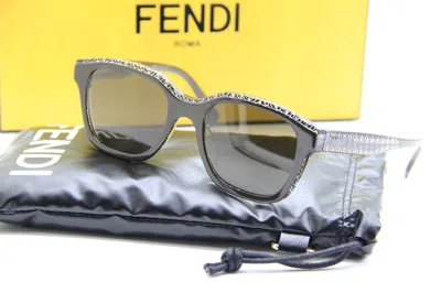 Pre-owned Fendi Fe 40077i 50e Brown Black Authentic Sunglasses W/case 51-20