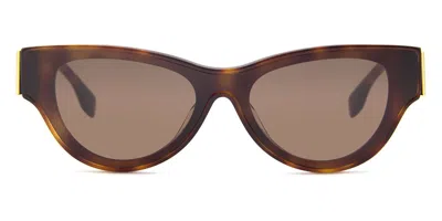 Fendi Fe 40135f Vestibilità Orientale 53e Occhiali Da Sole Tartarugatishell Per Donna In Brown