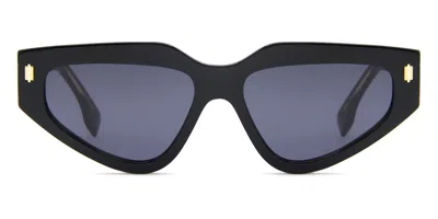 Fendi Fe 40163u 01v Occhiali Da Sole Neri Per Donna In Black