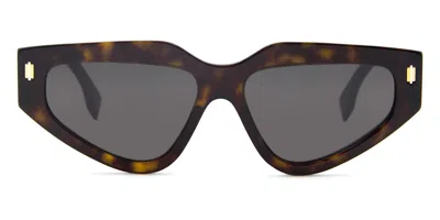 Fendi Fe 40163u 52a Occhiali Da Sole Tartarugatishell Per Donna In Brown