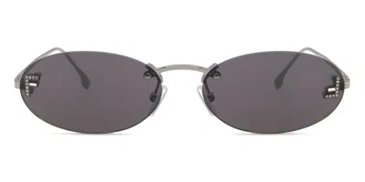 Fendi Fe 4075us 12a Occhiali Da Sole Argentati Per Donna