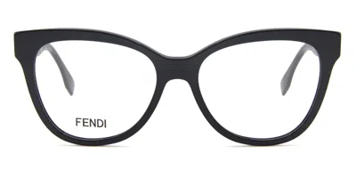 Fendi Fe 50093i 001 Occhiali Da Vista Neri Per Donna (solo Montatura) In Black