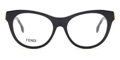Fendi Fe 50101i 001 Occhiali Da Vista Neri Per Donna (solo Montatura) In Black