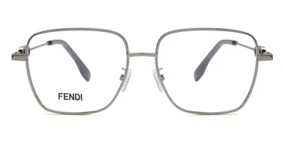 Fendi Fe 50102f Vestibilità Orientale 012 Occhiali Da Vista Argentati Per Uomo (solo Montatura)