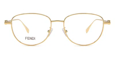 Fendi Fe 50109f Asian Fit 030 Women's Glasses Gold Size 52 - Free Lenses - Blue Light Block Available