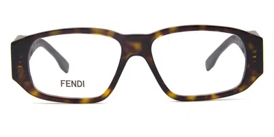 Fendi Fe 50115i 052 Occhiali Da Vista Tartarugatishell Per Uomo (solo Montatura) In Brown