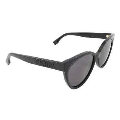 Pre-owned Fendi Fe40008u-01a-56 Black Sunglasses In Gray