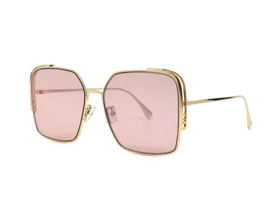 Pre-owned Fendi Fe40038u 10u Gold Pink Authentic Sunglasses