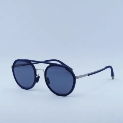 Pre-owned Fendi Fe40040u 90v Matte Blue/silver/blue 51-24-145 Sunglasses Authentic