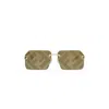 Fendi Sky 59mm Rectangular Sunglasses In Green