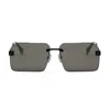 Fendi Sky 59mm Rimless Geometric Sunglasses In Black