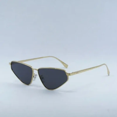 Pre-owned Fendi Fe40068u 30a Gold/smoke 60-12-140 Sunglasses Authentic In Gray