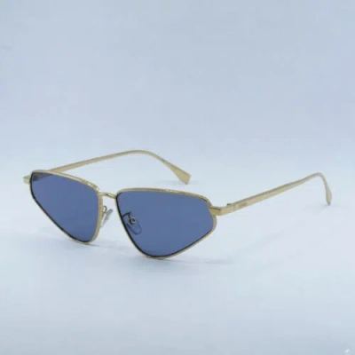 Pre-owned Fendi Fe40068u 30v Gold/blue 60-12-140 Sunglasses