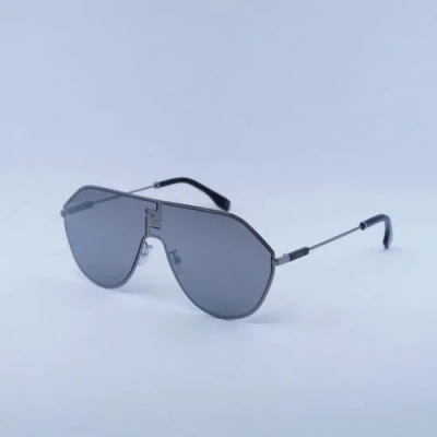 Pre-owned Fendi Fe40080u 12c Ruthenium/smoke Mirror 65-9-145 Sunglasses