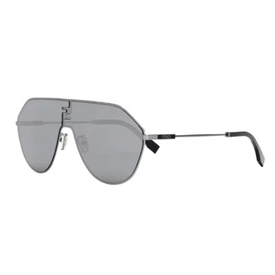 Fendi Fe40080u12c Aviator Full Rim Sunglasses In Gray