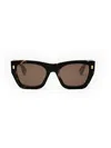 Fendi Roma Acetate Rectangle Sunglasses