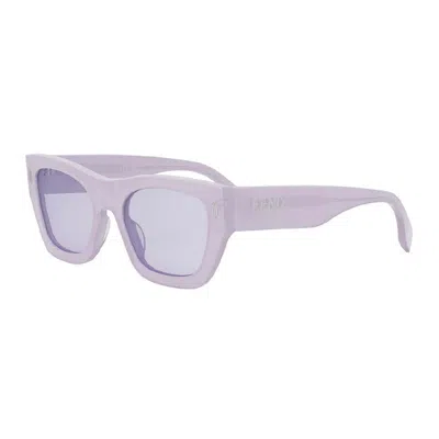 Fendi Fe40100i81y Square Full Rim Sunglasses In Purple
