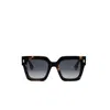 Fendi Fe40101i 55b Havana/serigrafato Sunglasses
