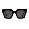 Fendi Fe40101i 55b Havana/serigrafato Sunglasses In 01a - Black