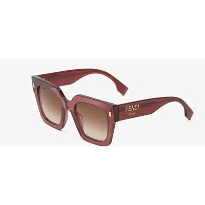 Fendi Fe40101i 81f Sunglasses In Burgundi
