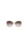 Fendi The  Lettering 57mm Gradient Butterfly Sunglasses In Shiny Beige/gradient Brown