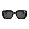 Fendi Shadow Fe 40113 I 02a Geometric Sunglasses In Nero