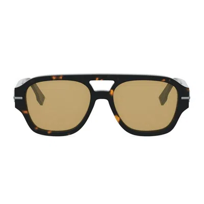 Fendi Fe40130i Graphy 56j Havana Sunglasses In Brown