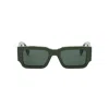 Fendi Eyewear Rectangle Frame Sunglasses In Green