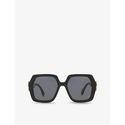Fendi Womens Black Fe40139i Square-frame Acetate Sunglasses