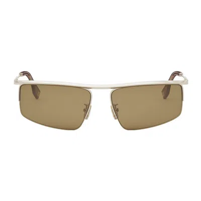 Fendi Fe40141u32e Rectangle Full Rim Sunglasses In Multi