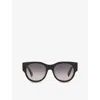 Fendi Womens Black Fe40147i Square-frame Acetate Sunglasses