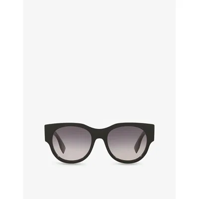 Fendi Womens Black Fe40147i Square-frame Acetate Sunglasses