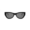 Fendi Smoke Cat Eye Ladies Sunglasses Fe40135i 01a 135 In Black