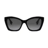 Fendi ' Lettering 55mm Gradient Square Sunglasses In Nero